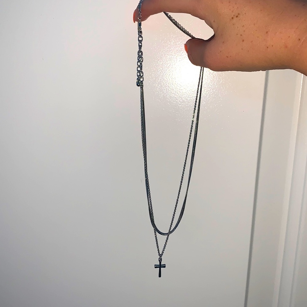 Sliver Cross Necklace